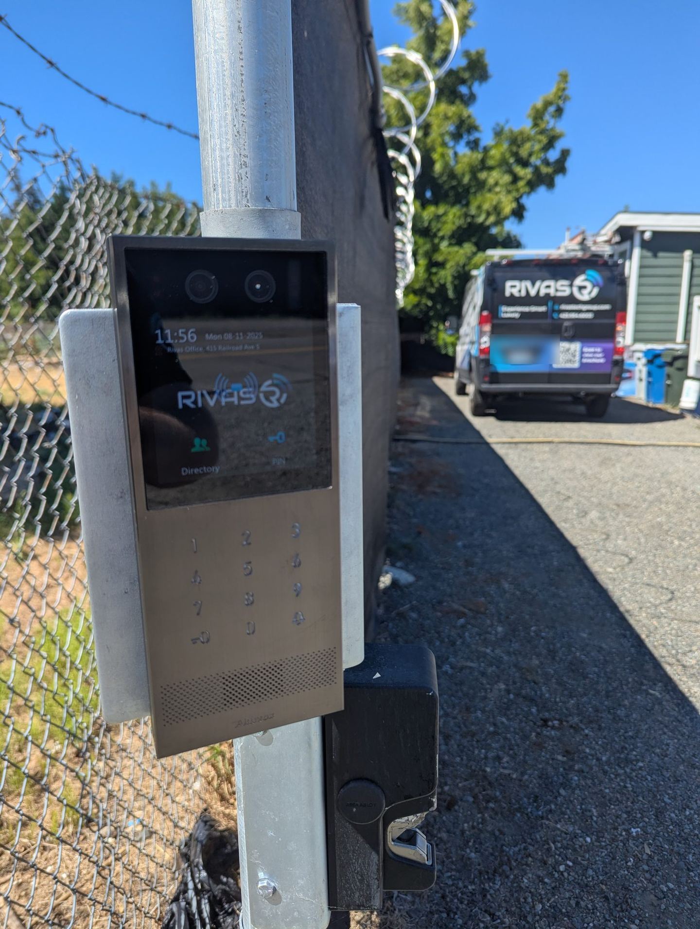 Akuvox video intercom at a gate